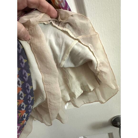 Weston Wear ANTHROPOLOGIE Caraz Aztec Cap Sleeve Dress Ruffle Petticoat Sz XL - Picture 4 of 6